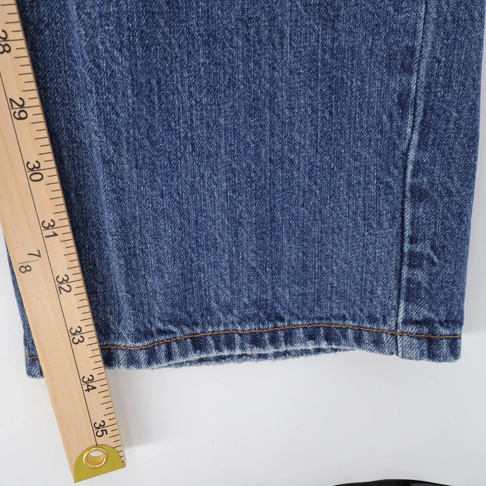 Levi 505 Straight Fit Jeans Blue 100% Cotton Denim Mens 36x34